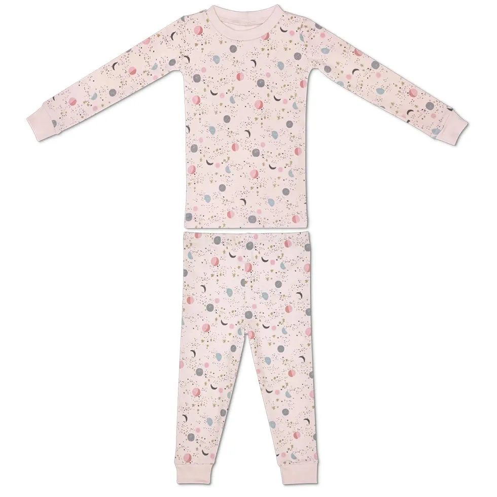 Pink Moon & Stars Pajama Set