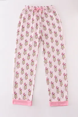 Pink stripe character mom pajamas pants