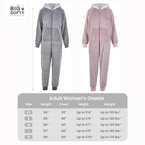 Pink Teddy Fleece Women's Onesie Pajamas X-Large