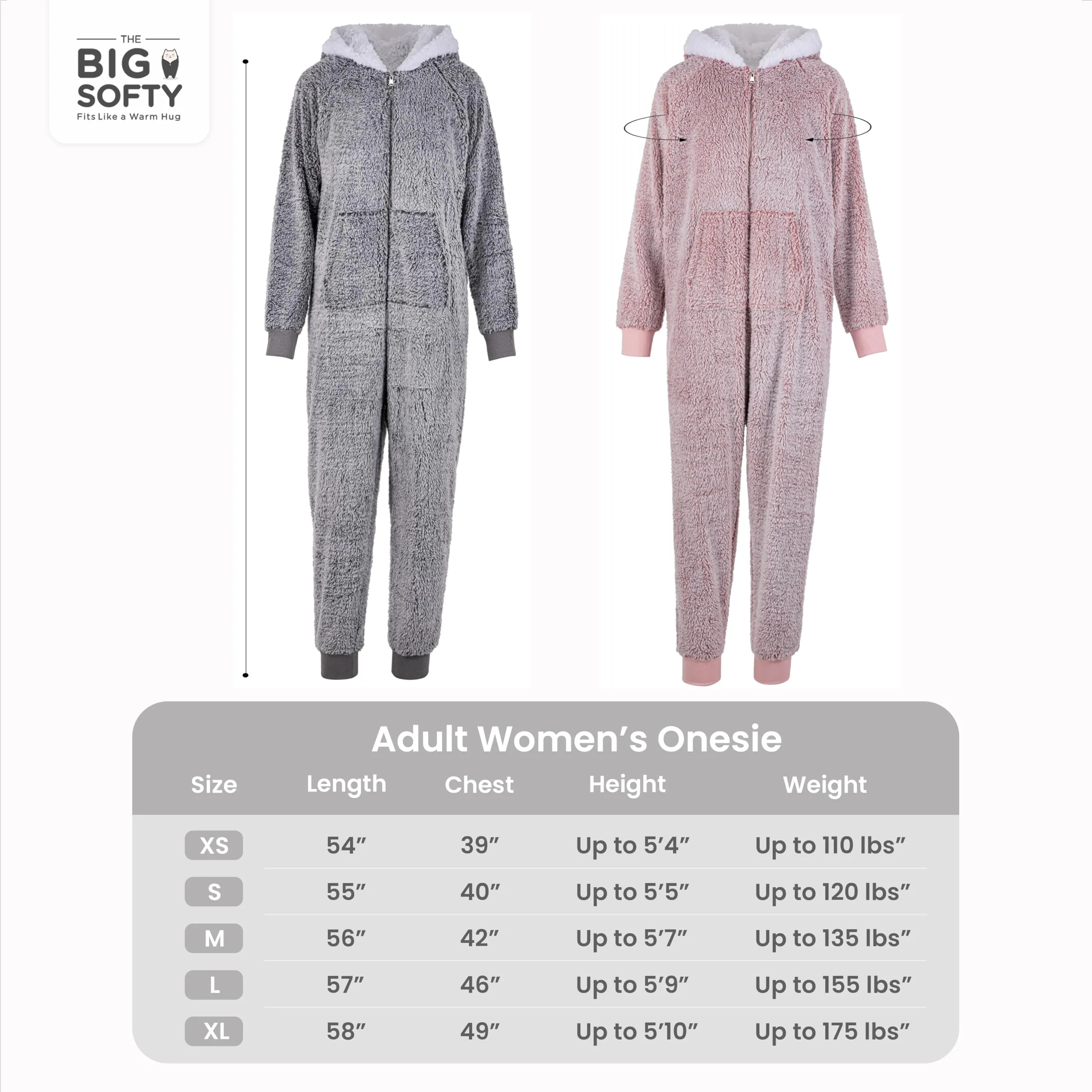 Pink Teddy Fleece Women's Onesie Pajamas X-Large