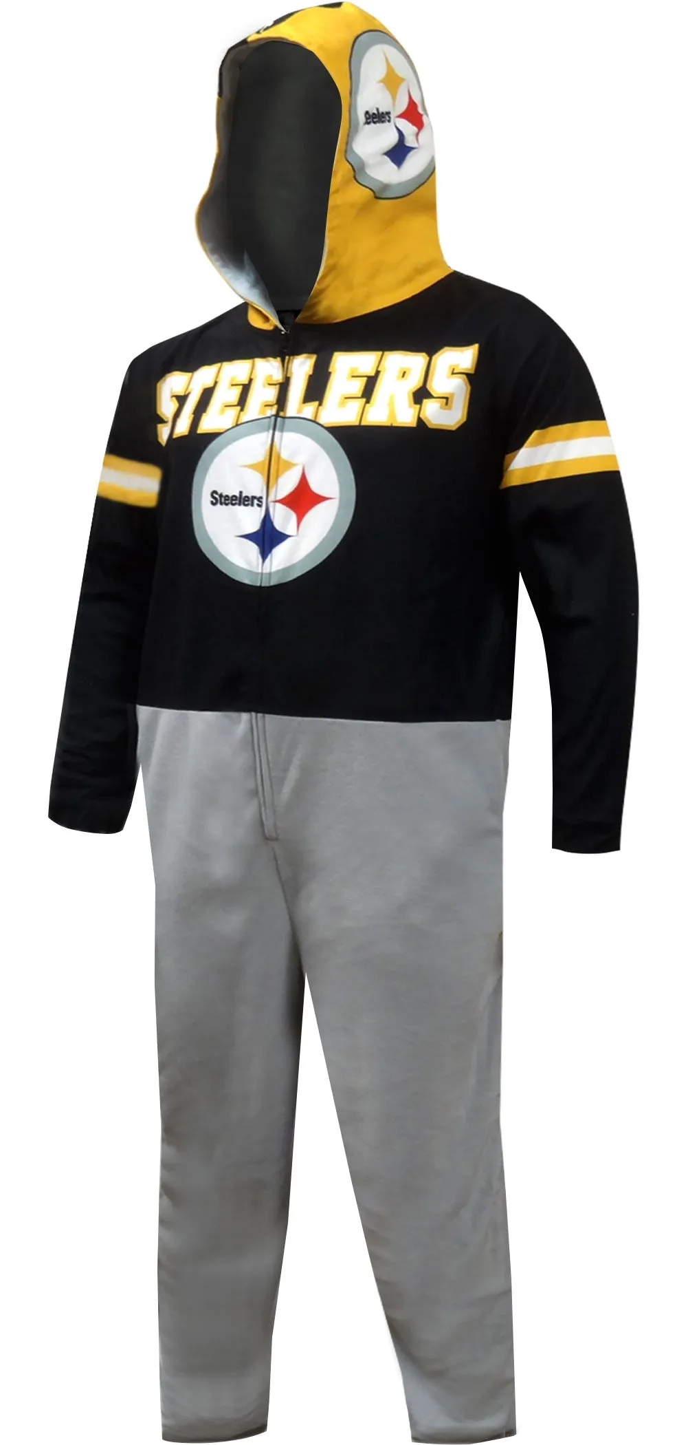 Pittsburgh Steelers One Piece Union Suit Hooded Pajama