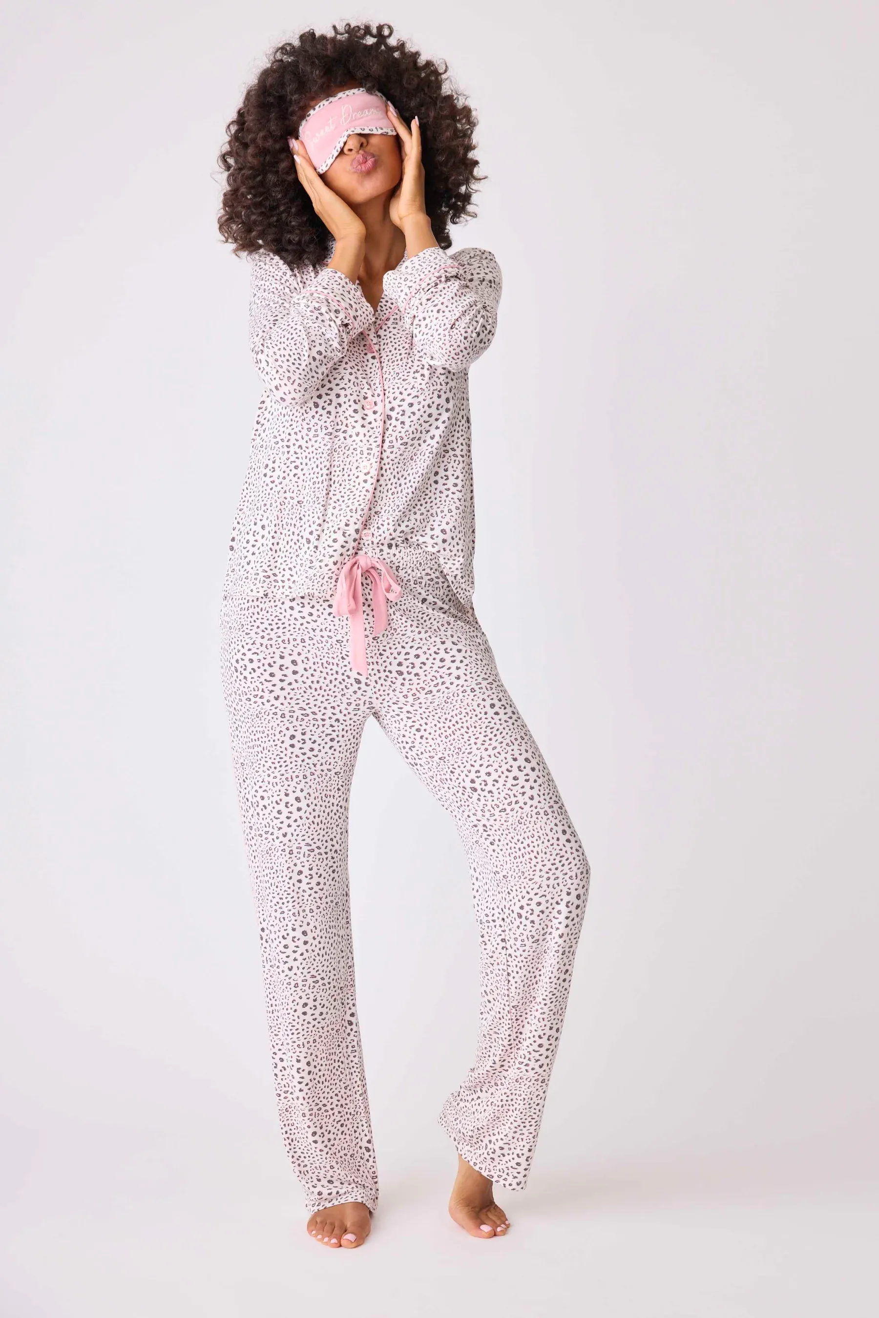 PJ Salvage Modal Dreams 3 Piece Pajama Set - Stone