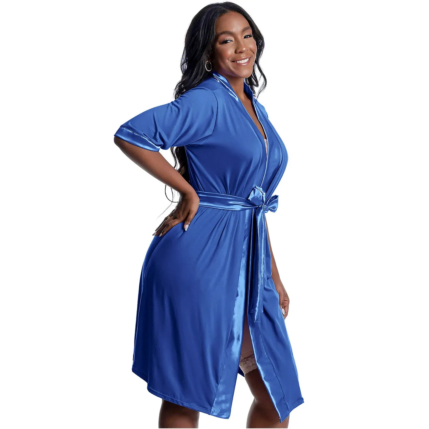 Post Surgery Recovery Night Gown Robe with Drain Pockets | ¾ Sleeves