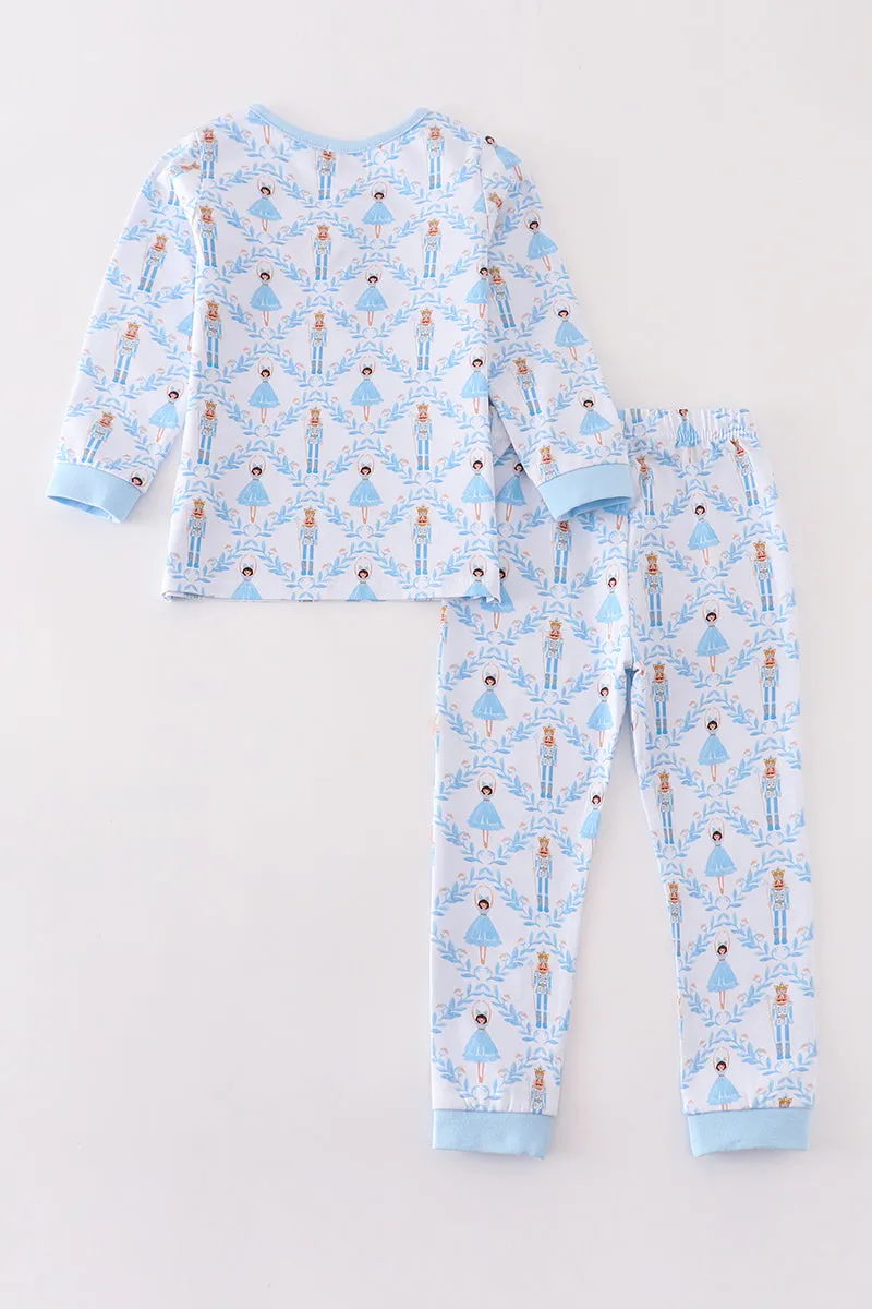 Premium Blue nutcracker boy pajama set