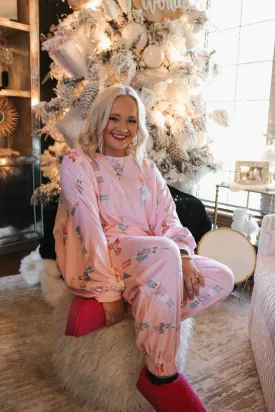 Pretty In Pink Nutcracker Fleece Pajama Top