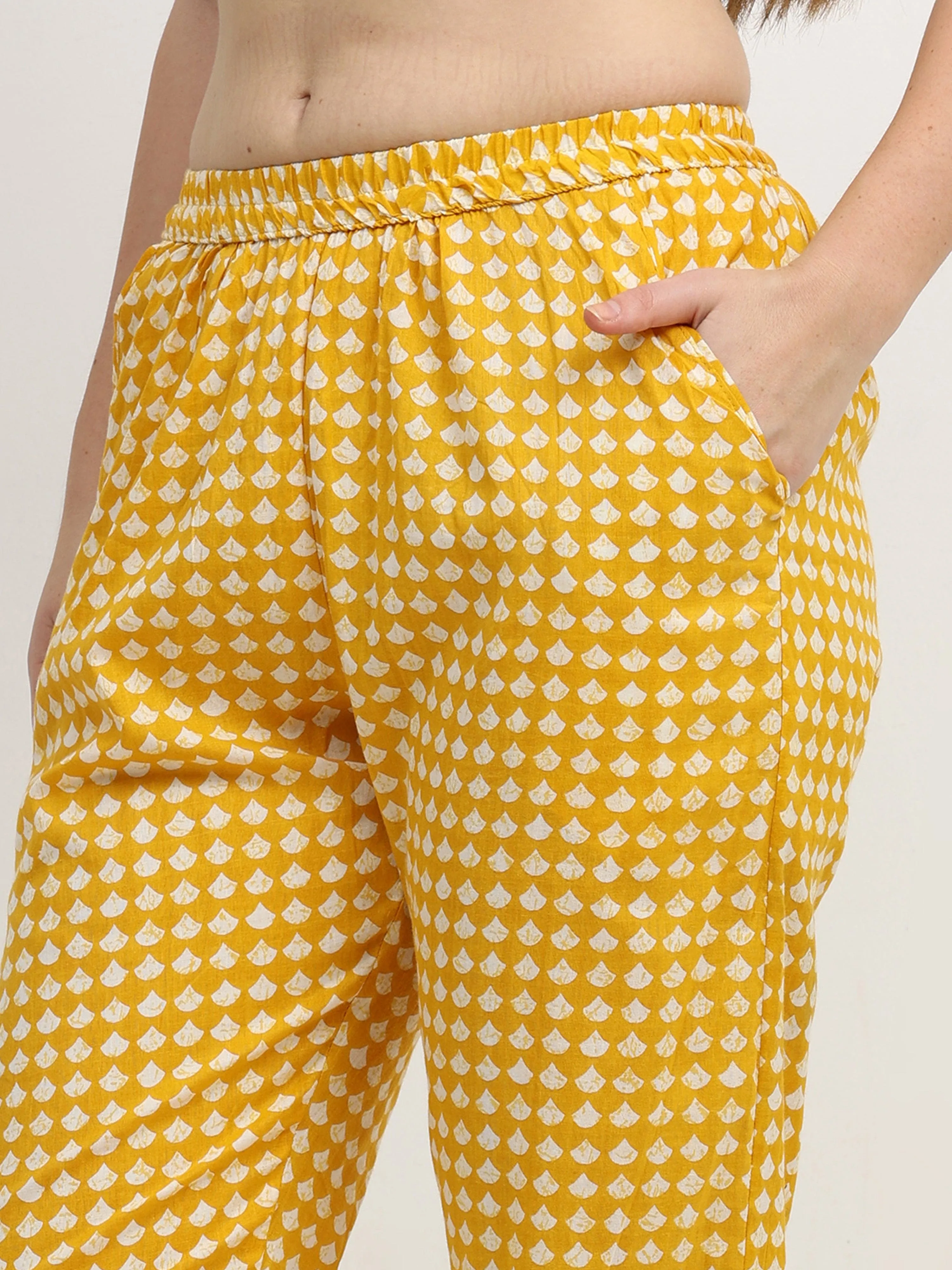 Pure Cotton Co-ord Sets Yellow