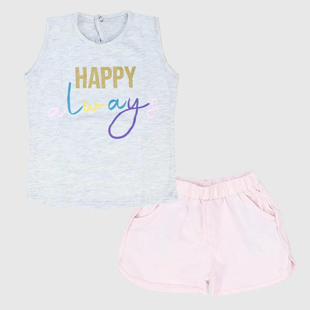 "Happy Always" Sleeveless Pajama