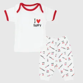 "I Love Daddy" Short-Sleeved Pajama