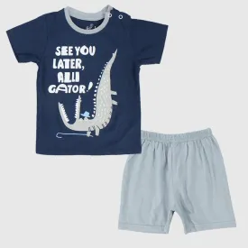 "See You Later Alligator" Short-Sleeved Pajama