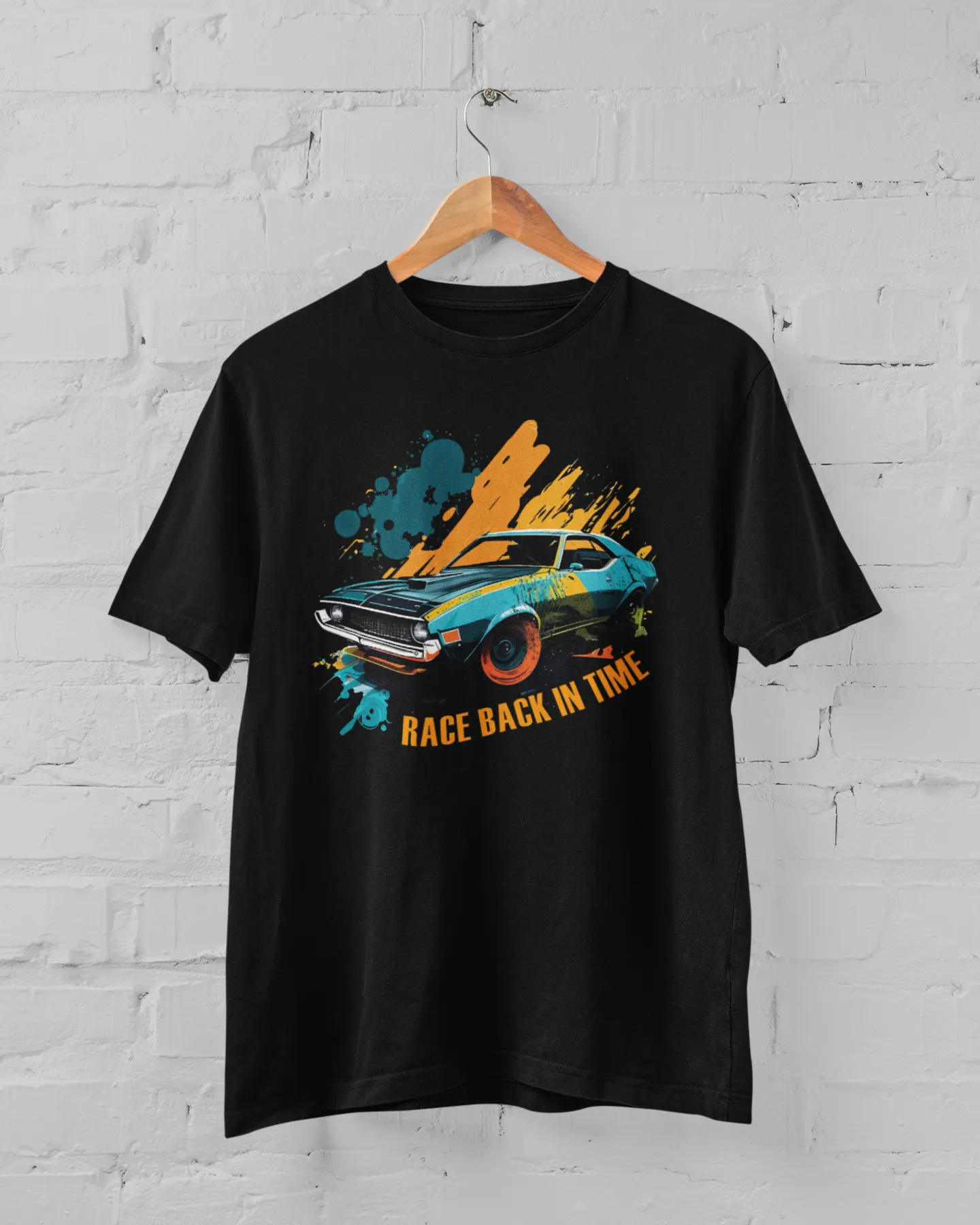 Race Back in Time Custom Design T-shirt