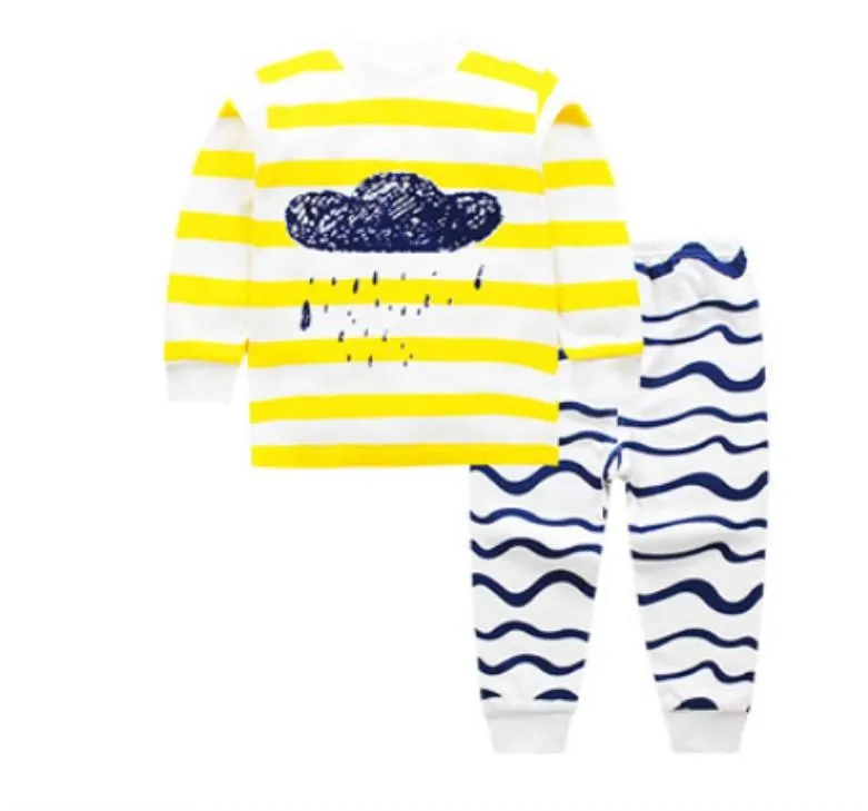 Rain Rain and Happy Cloud Baby and Toddler Pyjama Set of 2