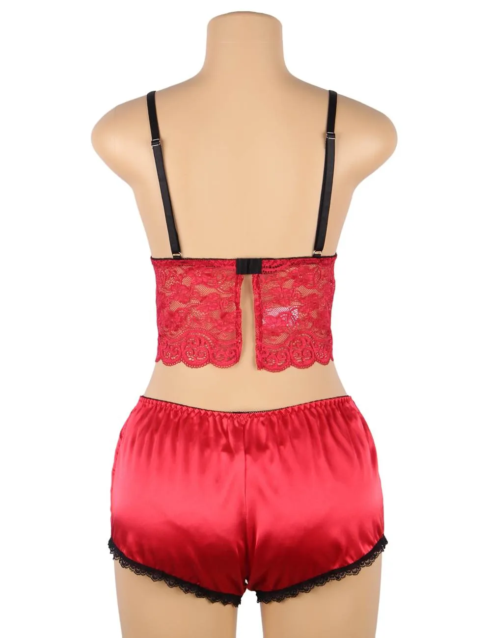 Ruby Goddess Lace Trim Set