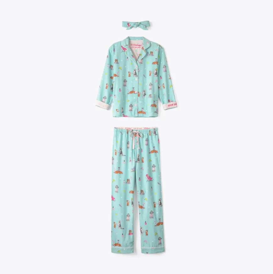 Spaw Day Flannel PJ Set