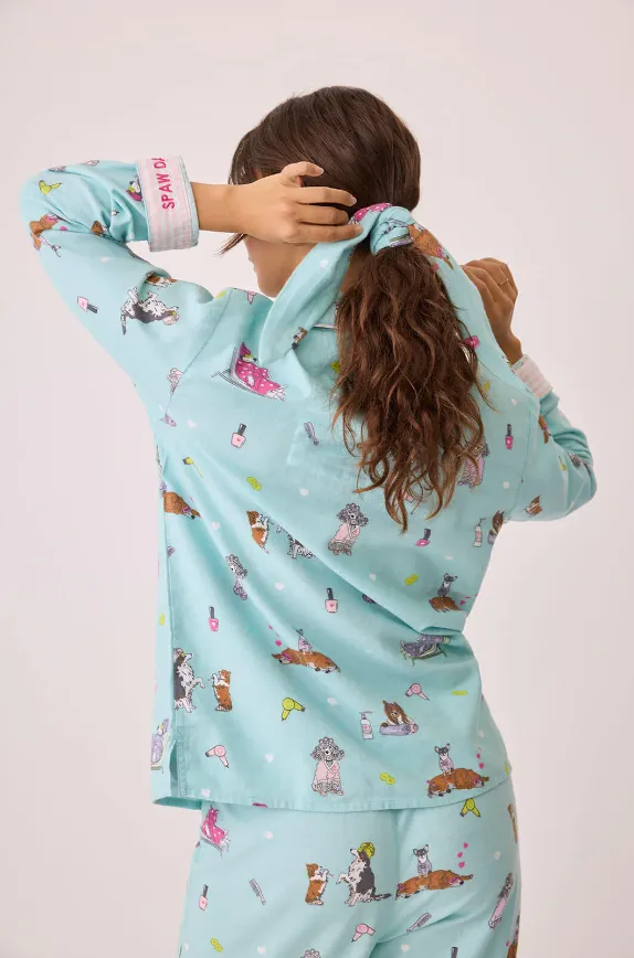 Spaw Day Flannel PJ Set