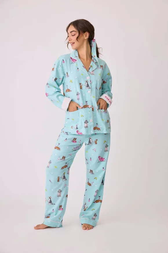 Spaw Day Flannel PJ Set