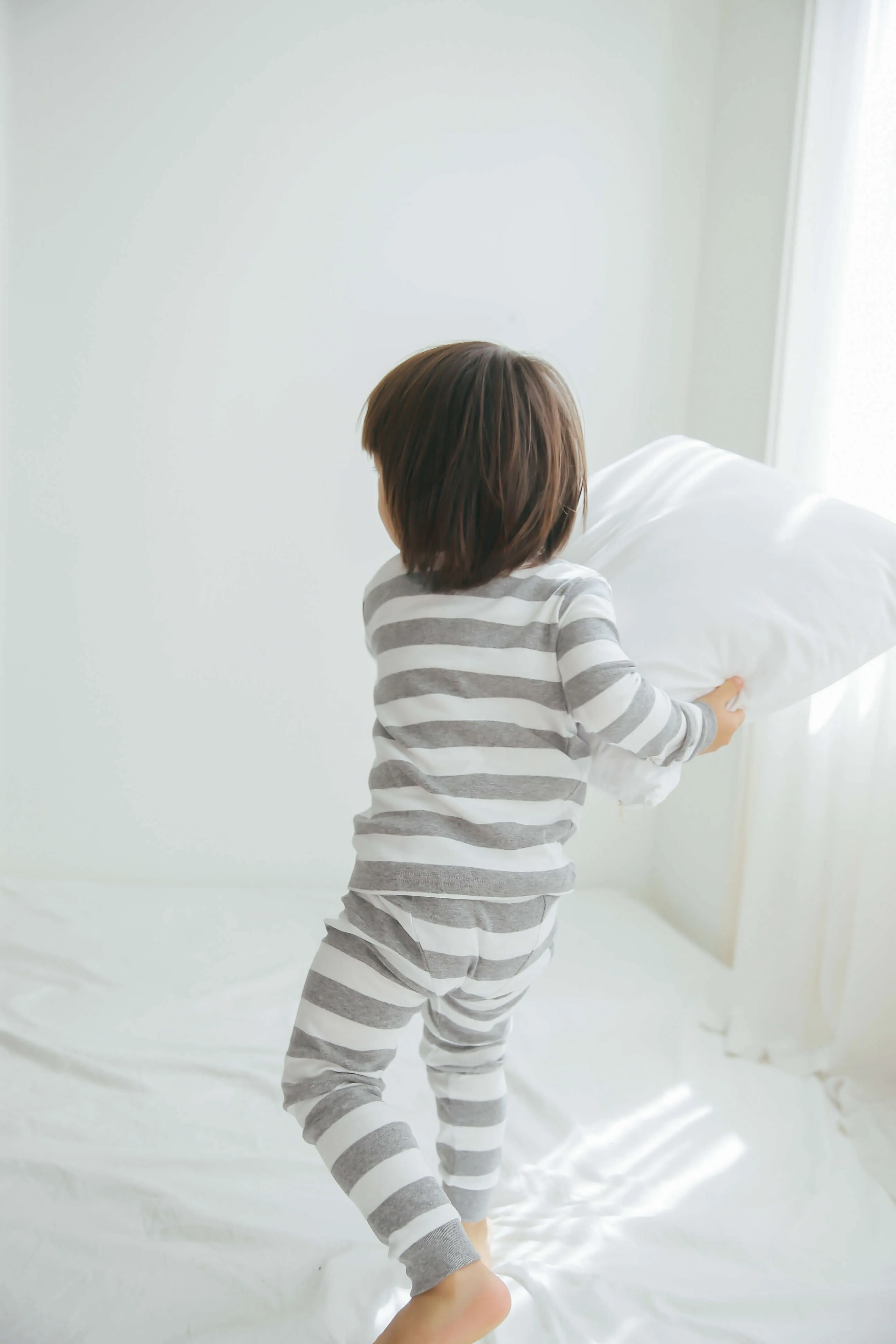 Stripe Magic Grey Long Sleeve Pajama