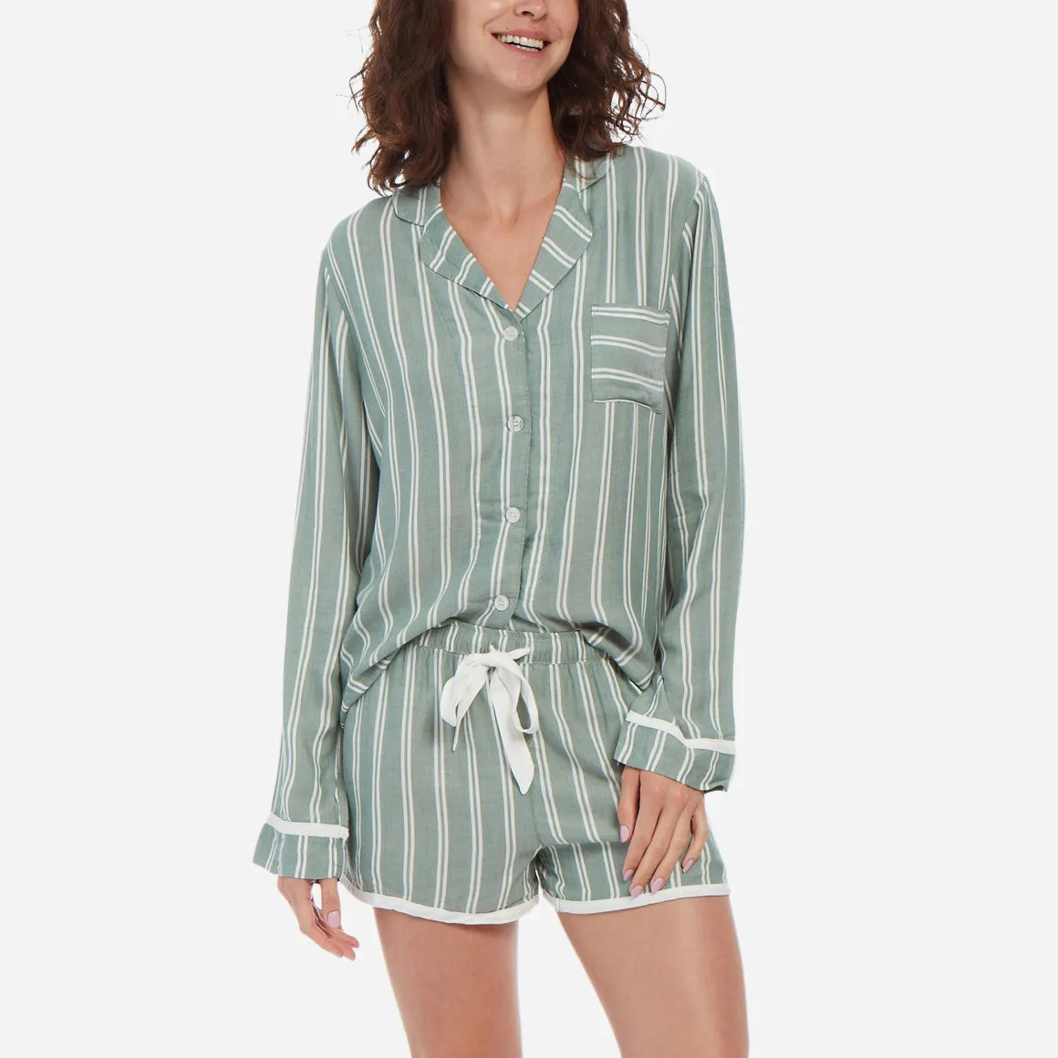 Striped Short PJ Set