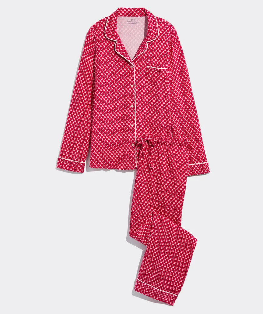 Super-Soft Printed Knit Pajama Set