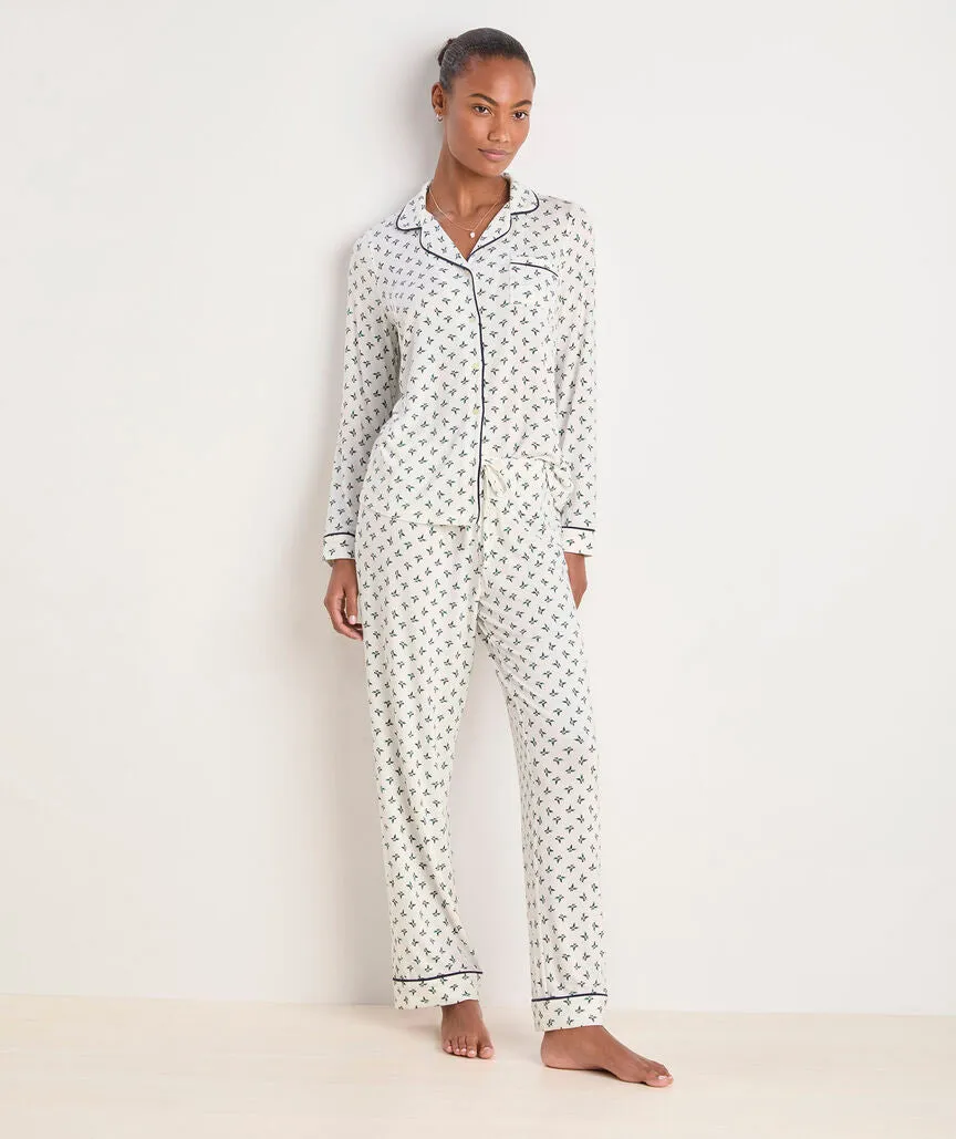 Super-Soft Printed Knit Pajama Set