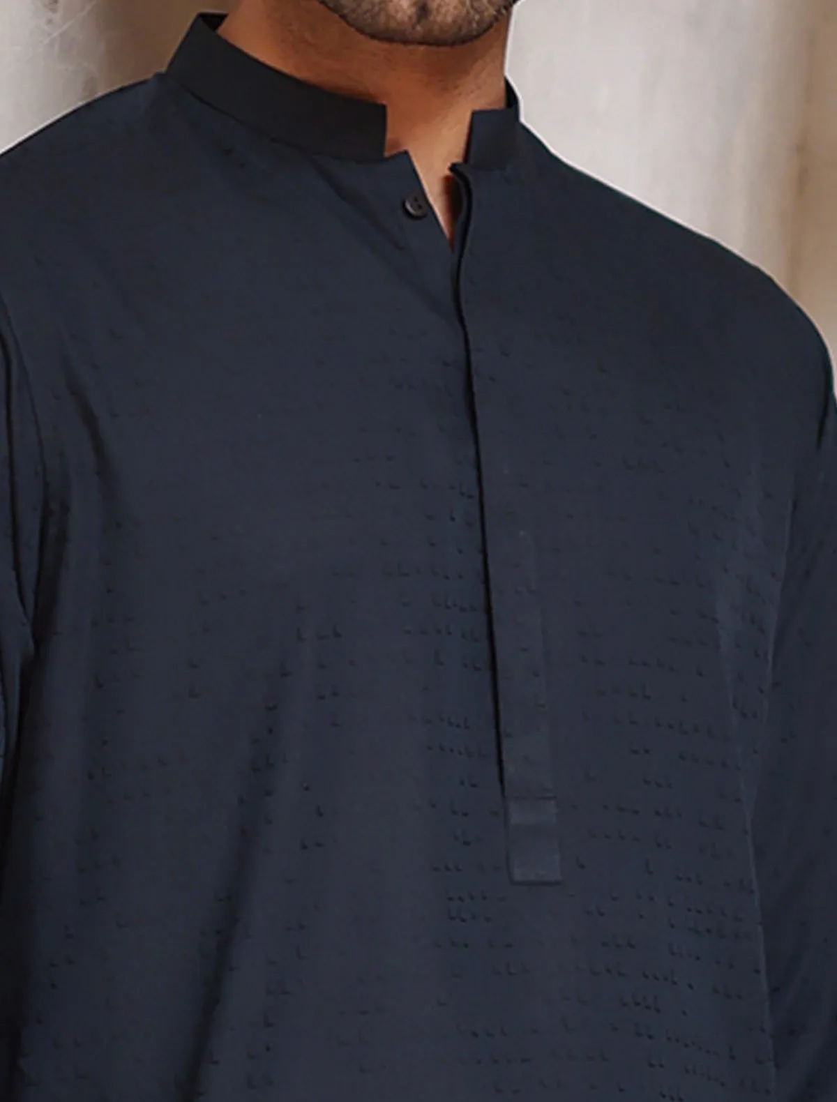 TEAL BLUE JACQUARD KURTA PAJAMA