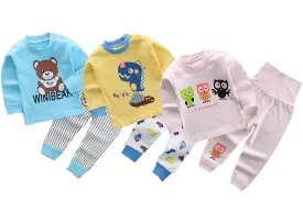 Teddy Bear, Naughty Dino and Three Little Owls Baby and Toddler Pyjama Set of 3