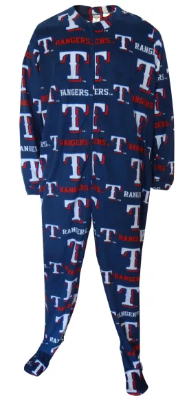 Texas Rangers Guys One Piece Footie Pajama