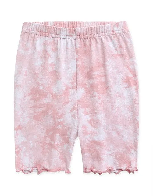 Tie Dye Powder Pink Bamboo Short Sleeve Pajamas