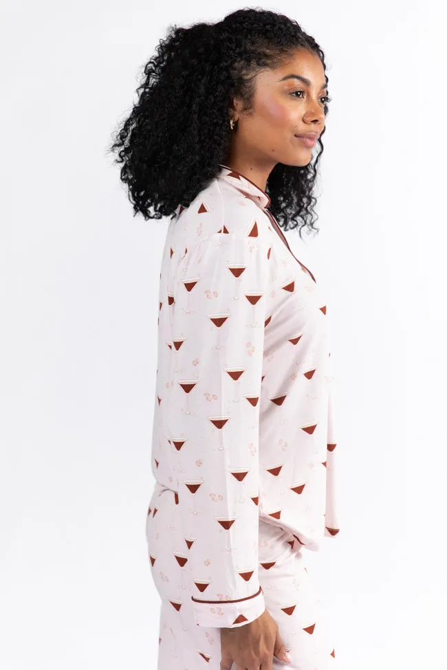 Under The Stars Espresso Martini Long Sleeve Bamboo Pajama Top