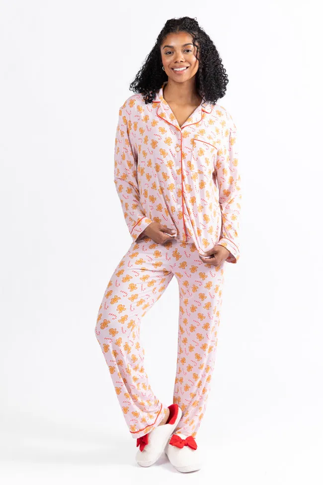 Under The Stars In Neutral Gingerbread Bamboo Pajama Top Macy Blackwell X Pink Lily FINAL SALE