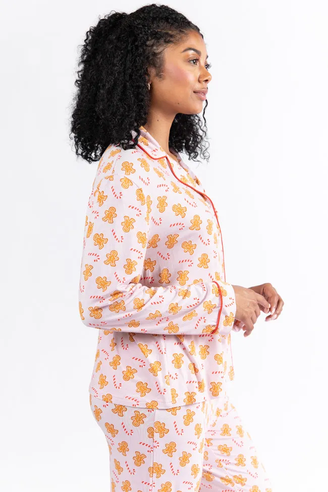 Under The Stars In Neutral Gingerbread Bamboo Pajama Top Macy Blackwell X Pink Lily FINAL SALE