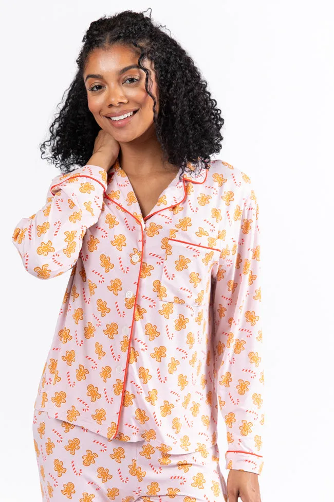 Under The Stars In Neutral Gingerbread Bamboo Pajama Top Macy Blackwell X Pink Lily FINAL SALE