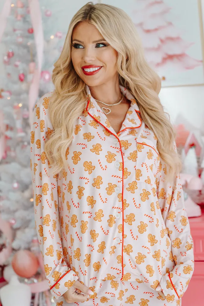 Under The Stars In Neutral Gingerbread Bamboo Pajama Top Macy Blackwell X Pink Lily FINAL SALE