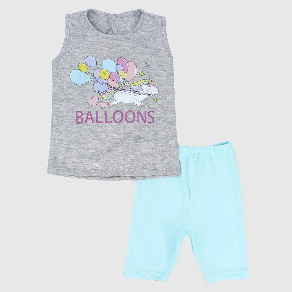 Unicorn & Balloons Sleeveless Pajama