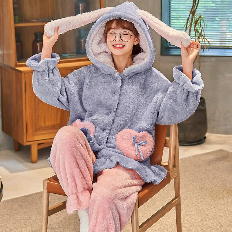 Velvet Plush Pajama Set