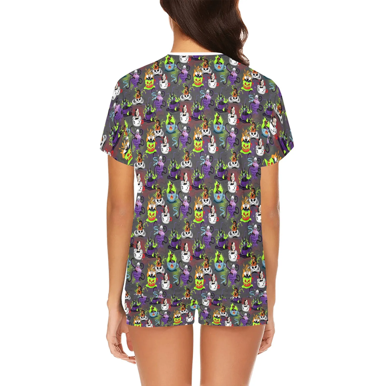 Villains Tea Cups Women's Short Pajama Set