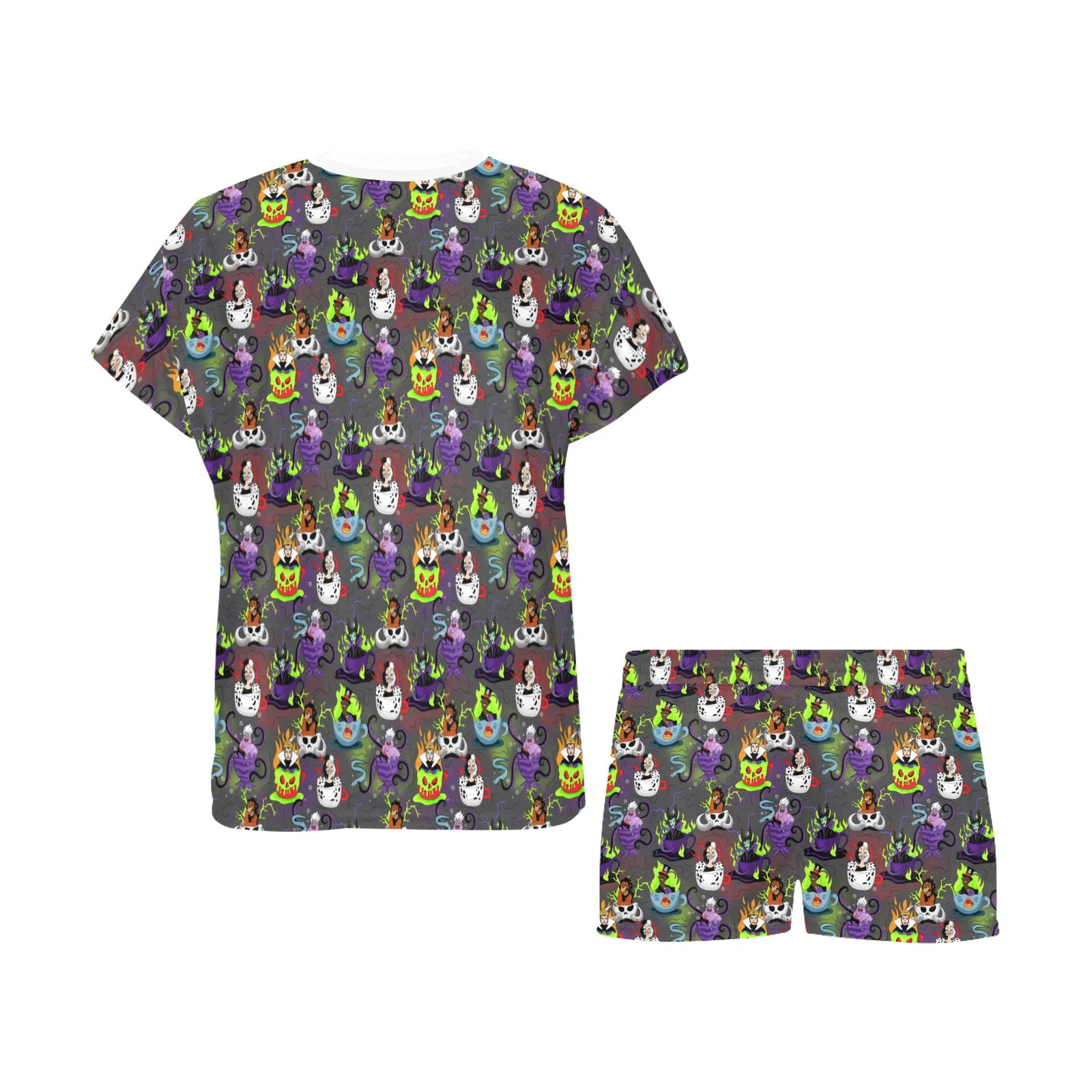 Villains Tea Cups Women's Short Pajama Set