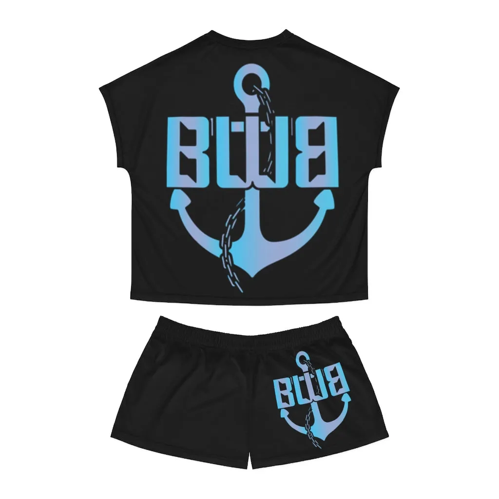 Women's Aqua Logo Short Pajama Set