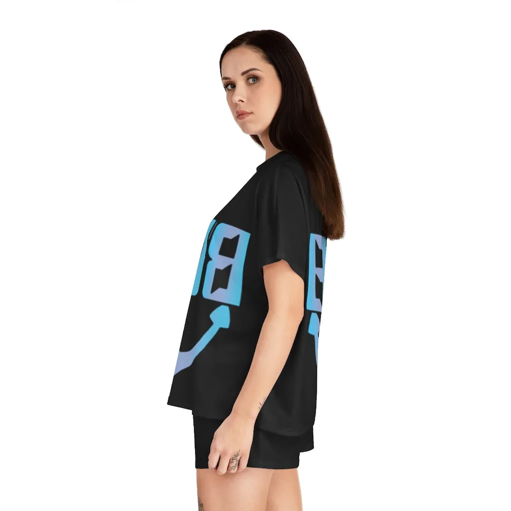 Women's Aqua Logo Short Pajama Set