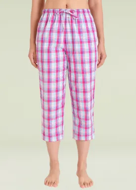 Women's Capri Pajama Pants Cotton PJ Bottoms with Pockets