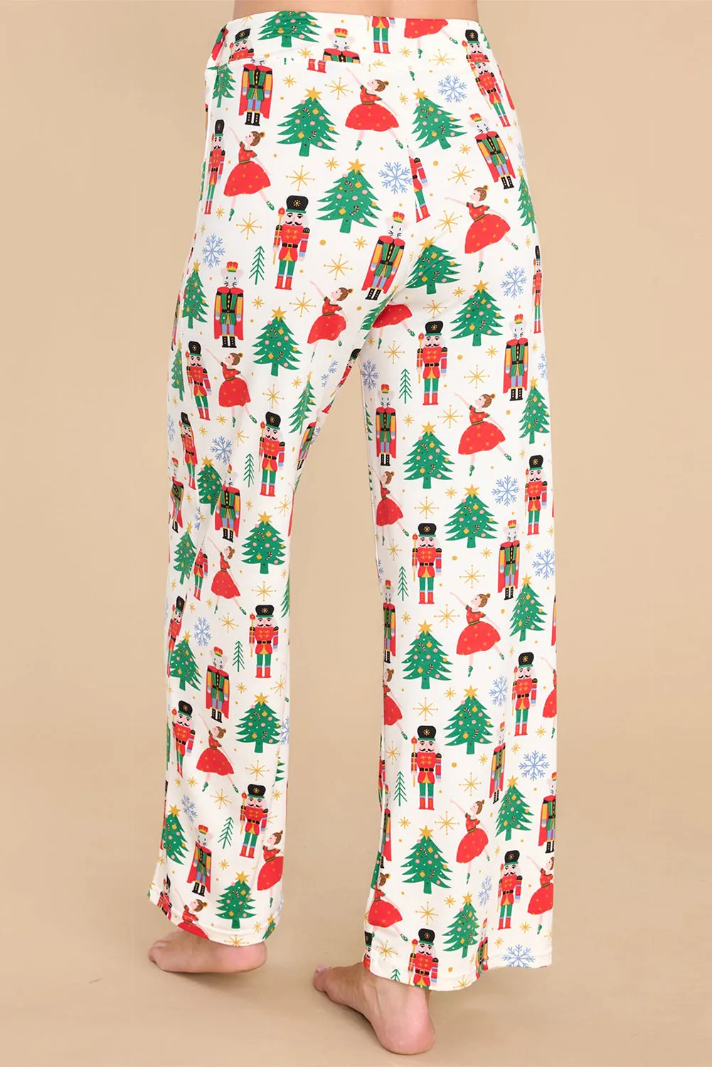 Women's Christmas Pattern Buttoned Two Piece Long Sleeve Sleepwear Pajamas