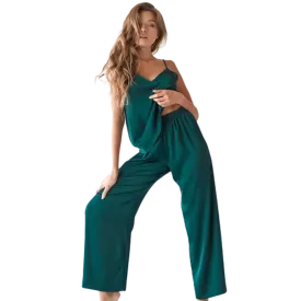 Women's Green Summer Pajama Set -Sleevless,Women's nightwear