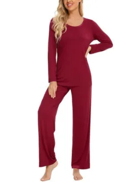 Women's Long Sleeve Comfortable cotton Pajama set-Women's nightwear