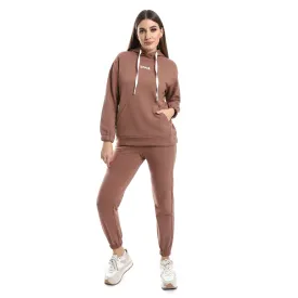 Women's Winter Pajama Set - Cafe